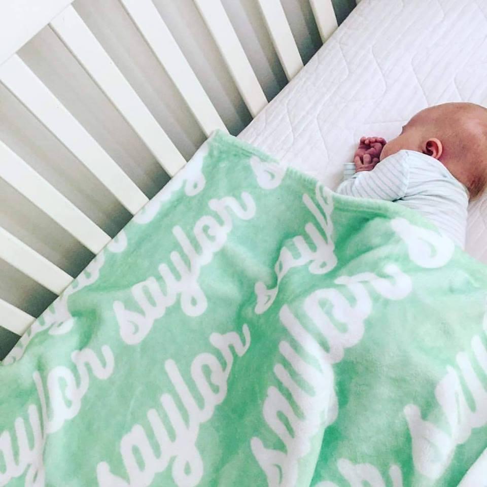 PERSONALIZED NAME BLANKET - RETRO CURSIVE (ALL COLOR OPTIONS)