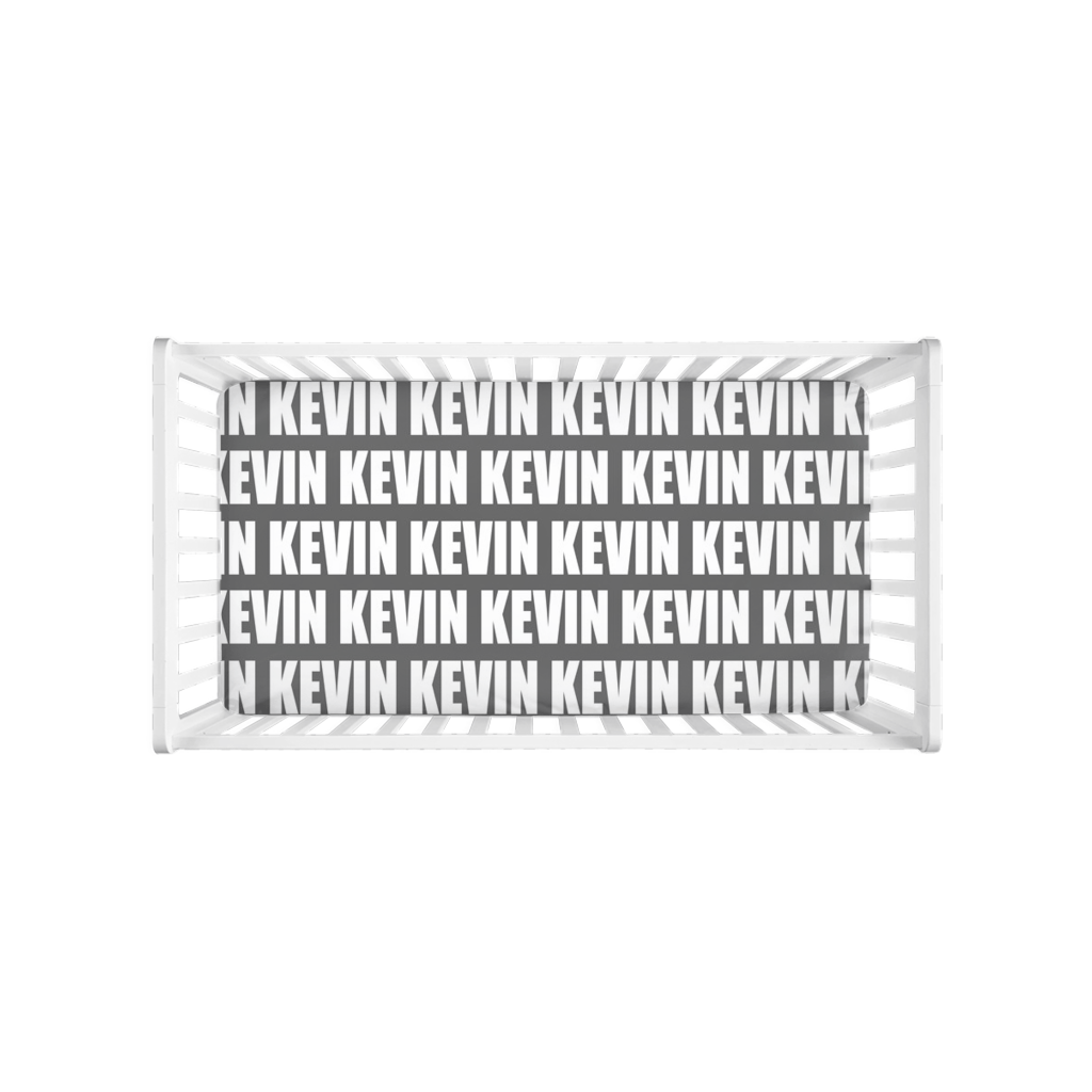 PERSONALIZED MODERN REPEAT CRIB SHEET - BOLD