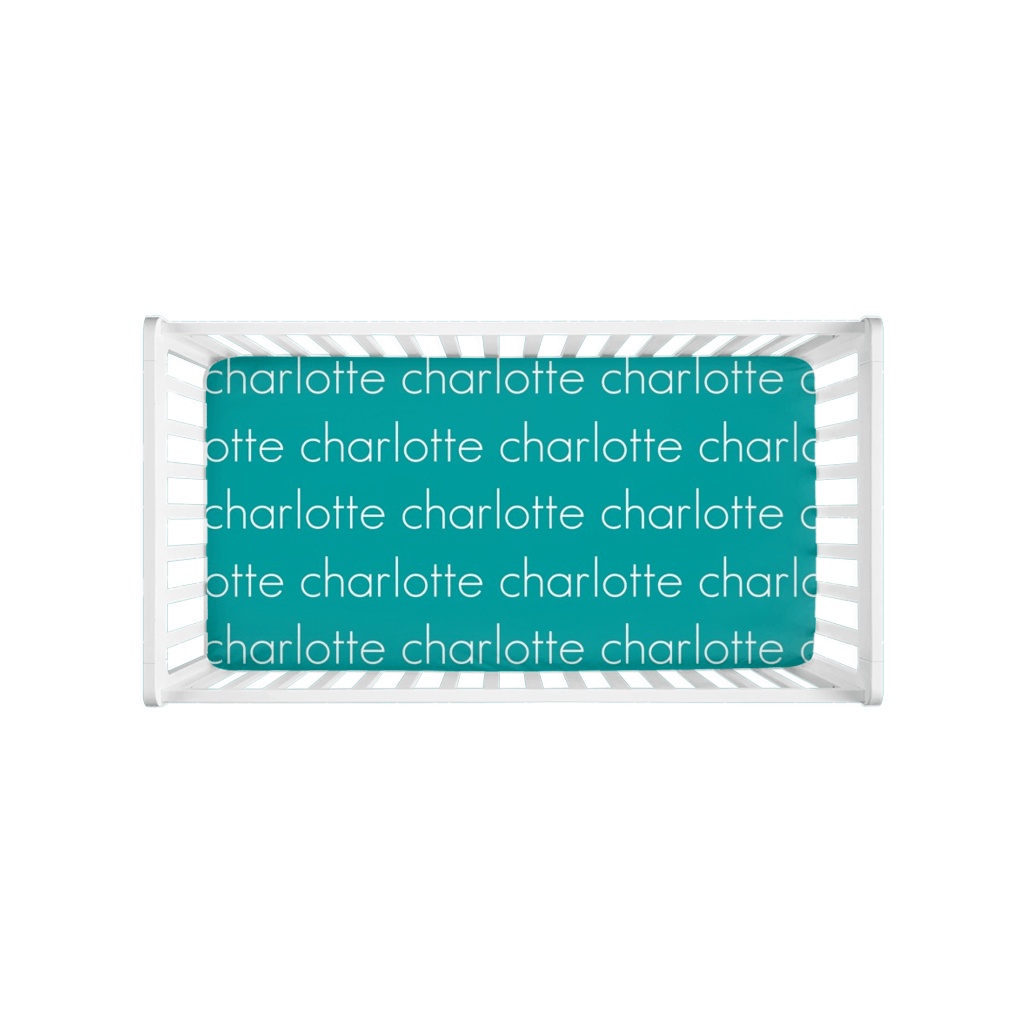 PERSONALIZED MODERN REPEAT CRIB SHEET - LIGHT