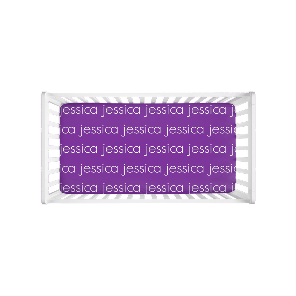 PERSONALIZED MODERN REPEAT CRIB SHEET - LIGHT