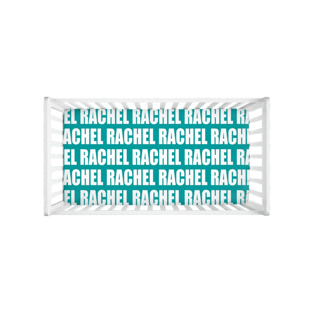 PERSONALIZED MODERN REPEAT CRIB SHEET - BOLD