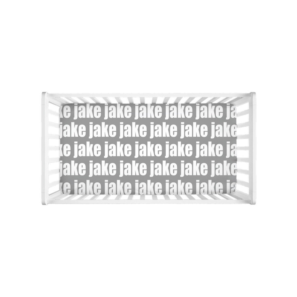 PERSONALIZED MODERN REPEAT CRIB SHEET - BOLD