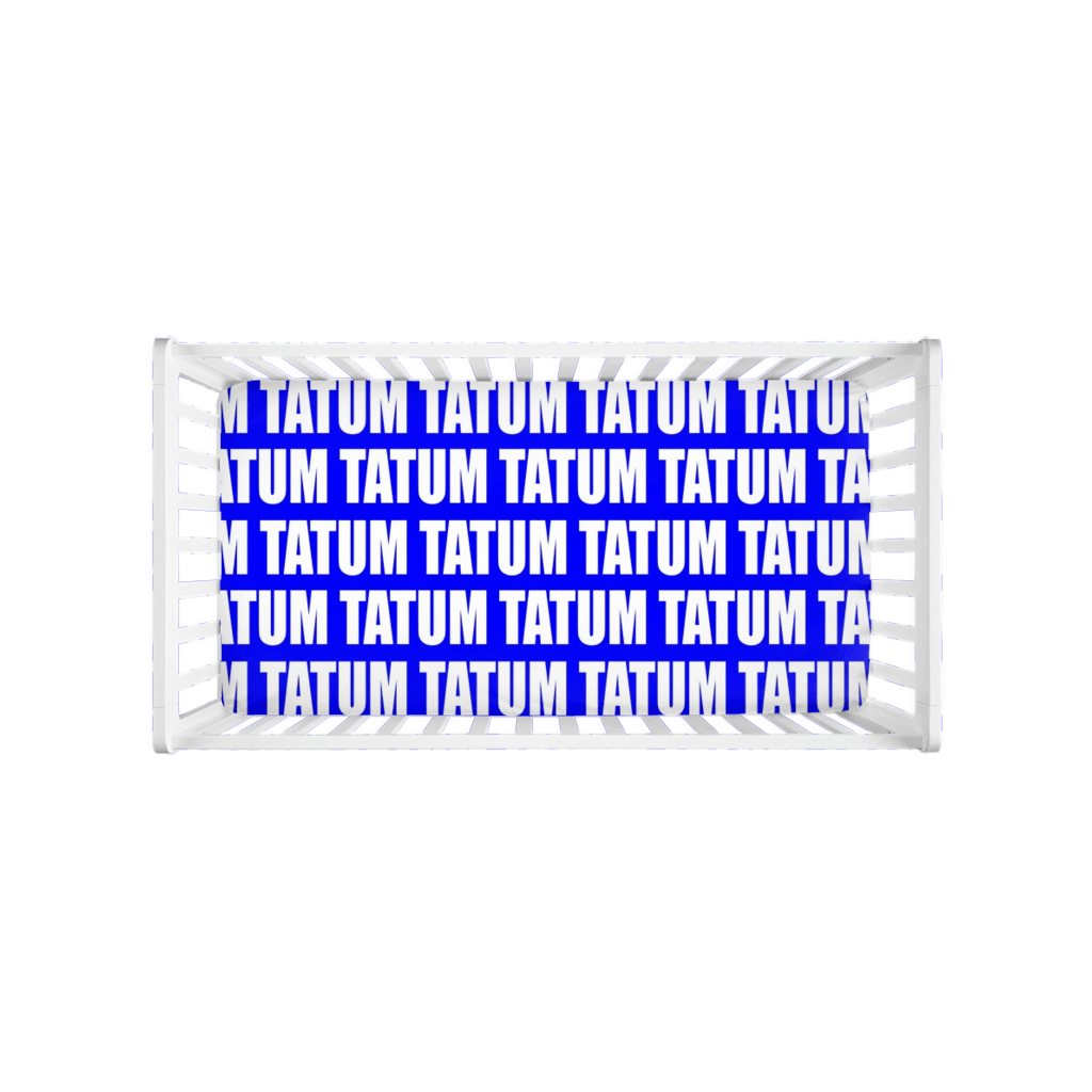 PERSONALIZED MODERN REPEAT CRIB SHEET - BOLD