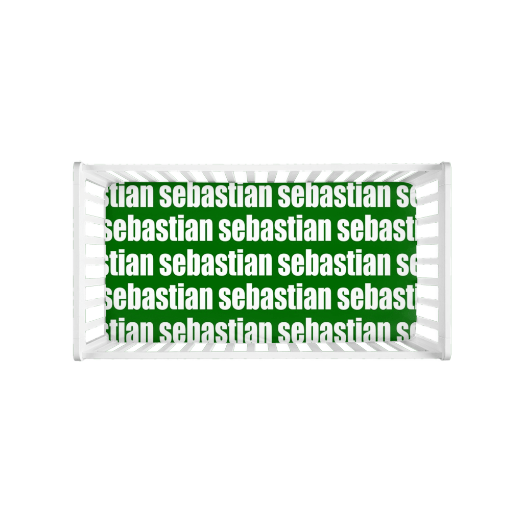 PERSONALIZED MODERN REPEAT CRIB SHEET - BOLD