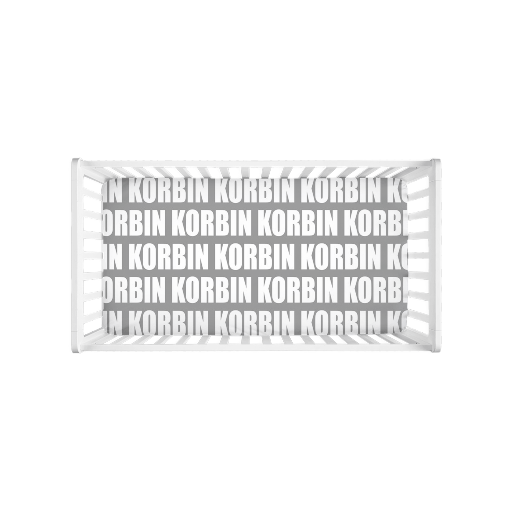 PERSONALIZED MODERN REPEAT CRIB SHEET - BOLD