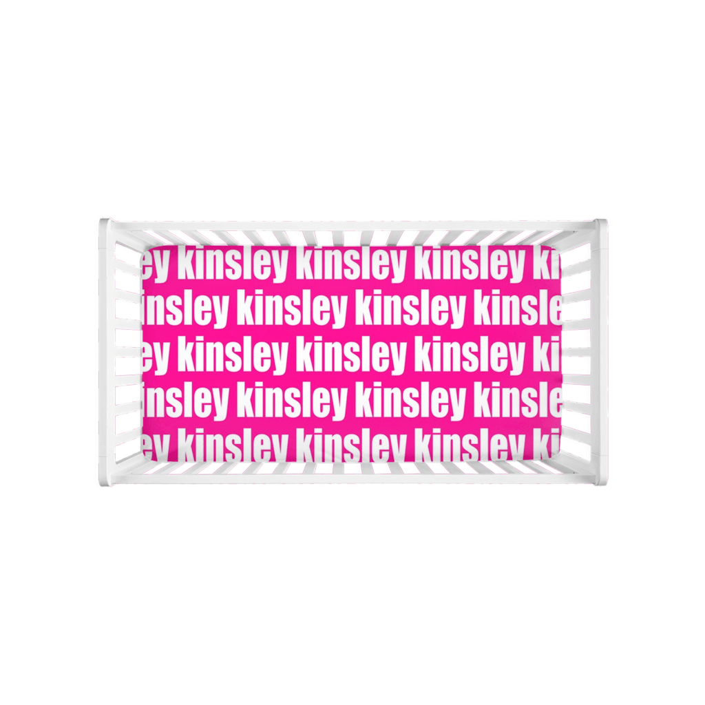 PERSONALIZED MODERN REPEAT CRIB SHEET - BOLD