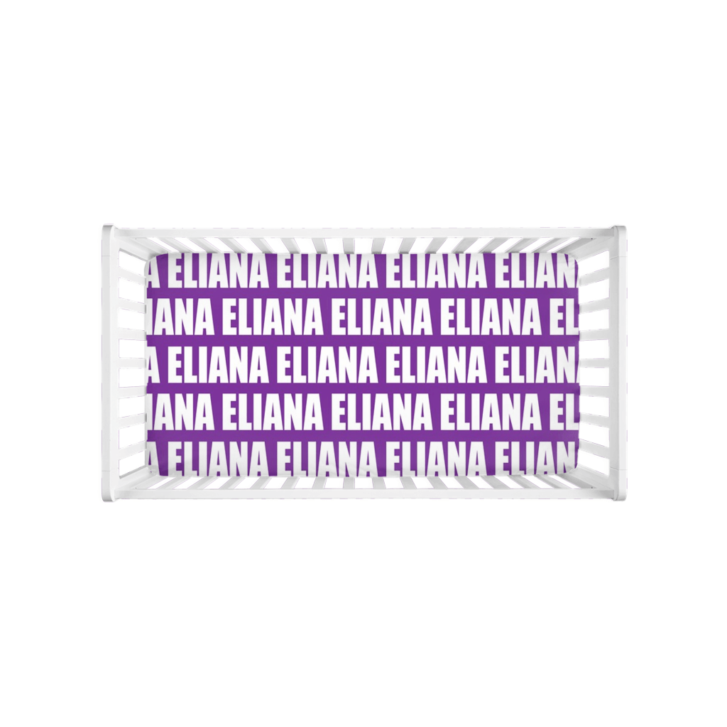 PERSONALIZED MODERN REPEAT CRIB SHEET - BOLD