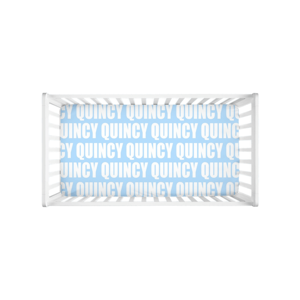 PERSONALIZED MODERN REPEAT CRIB SHEET - BOLD