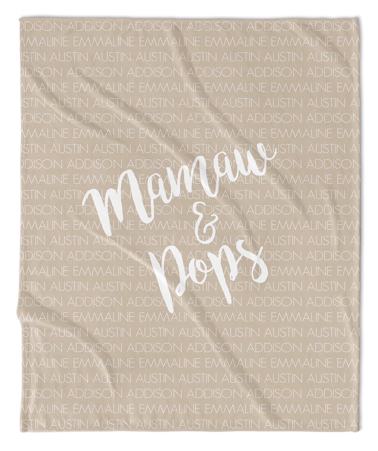 GRANDPARENT DUO + GRANDKIDS FAMILY THROW BLANKET