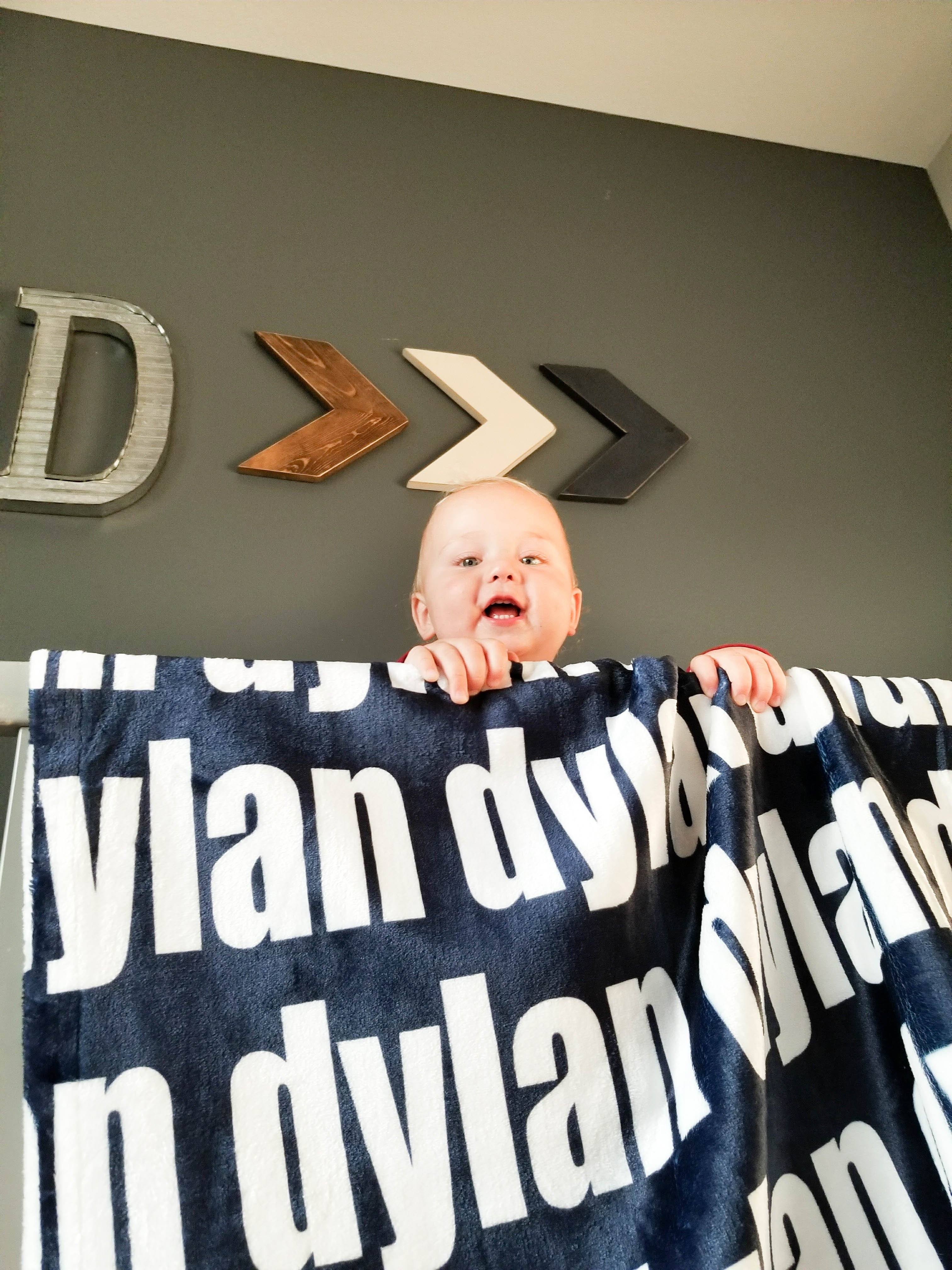 PERSONALIZED NAME BLANKET - BOLD (ALL COLOR OPTIONS)