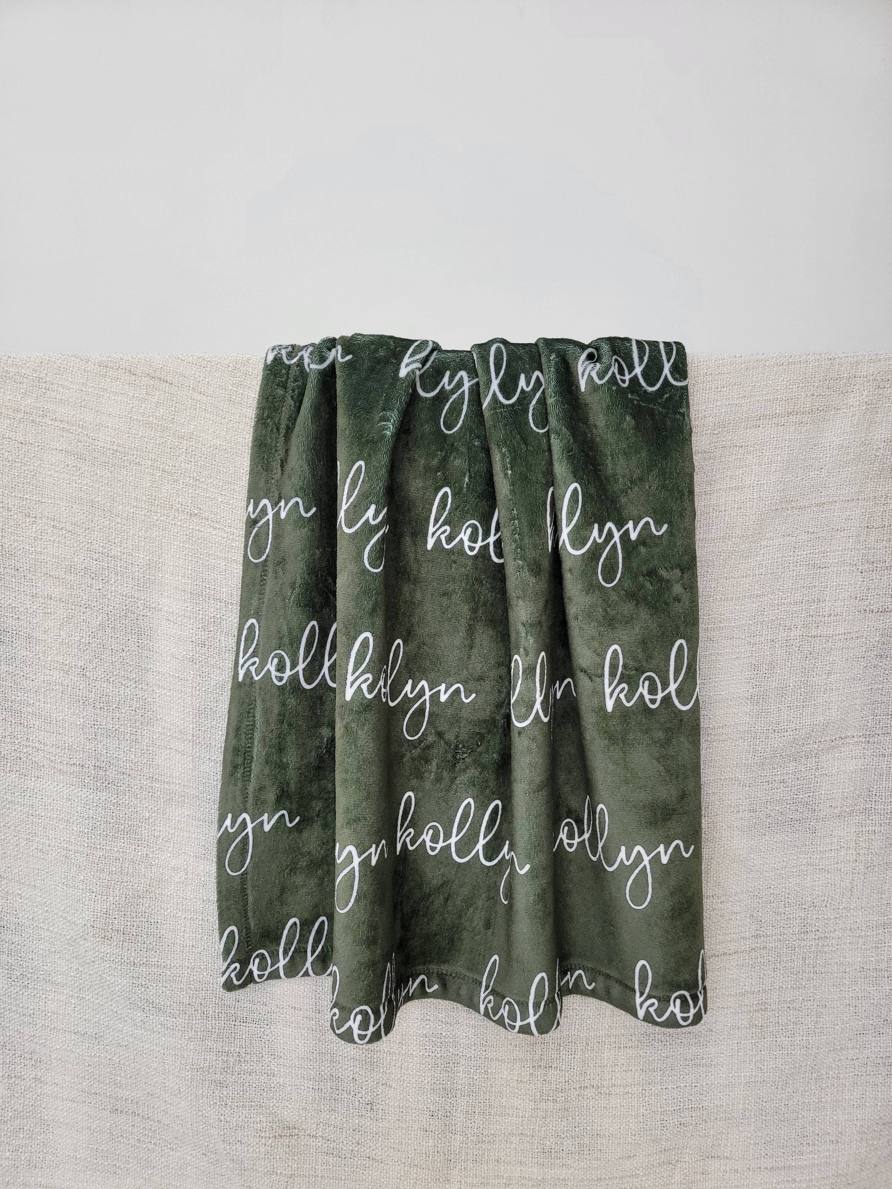 PERSONALIZED NAME BLANKET - SCRIPT (BOHO COLOR OPTIONS)