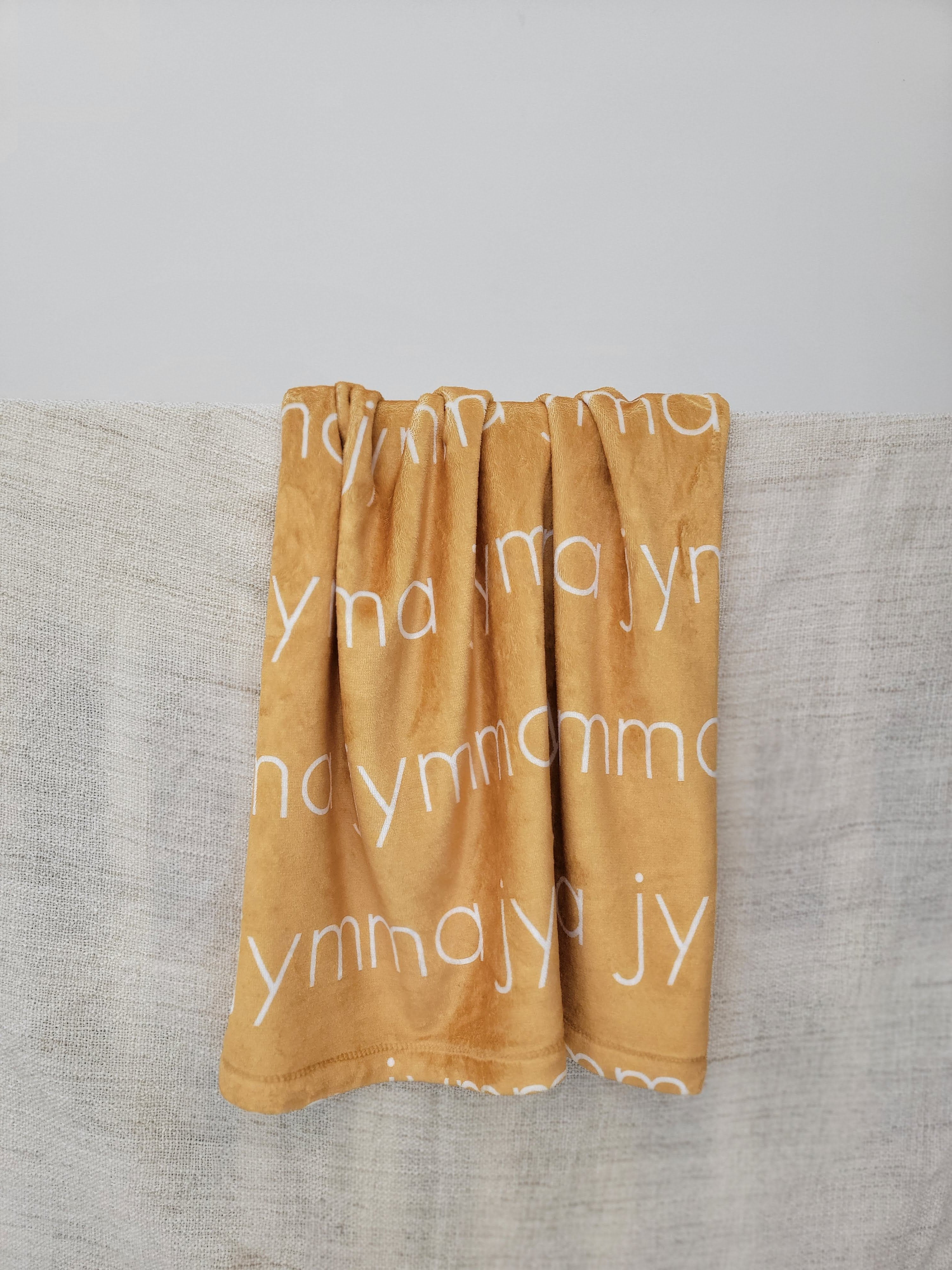 PERSONALIZED NAME BLANKET - LIGHT (BOHO COLOR OPTIONS)