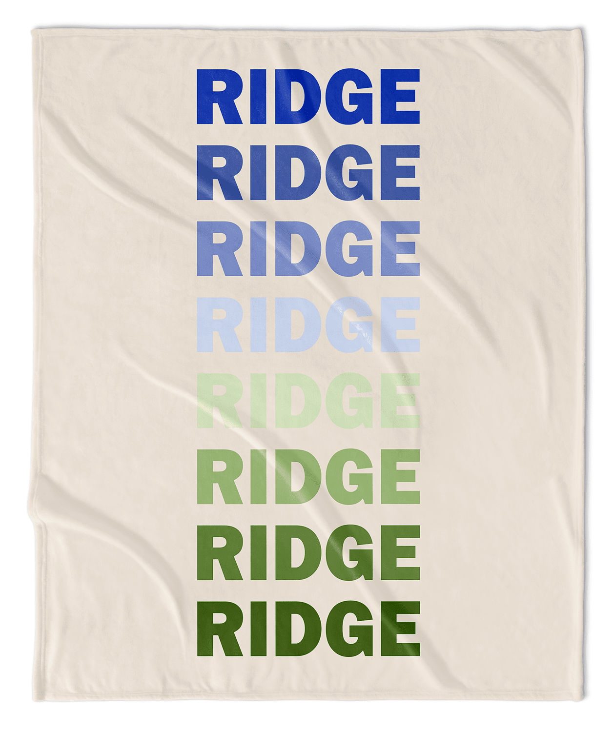 LISTED NAME PERSONALIZED BLANKET- 2 TONE BLUE/GREEN