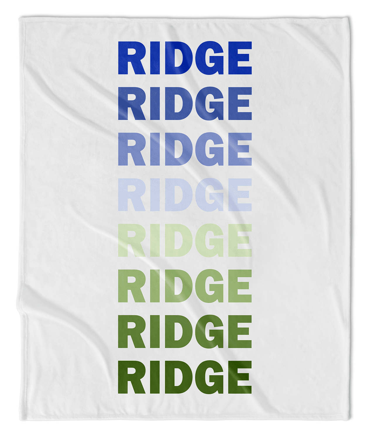 LISTED NAME PERSONALIZED BLANKET- 2 TONE BLUE/GREEN