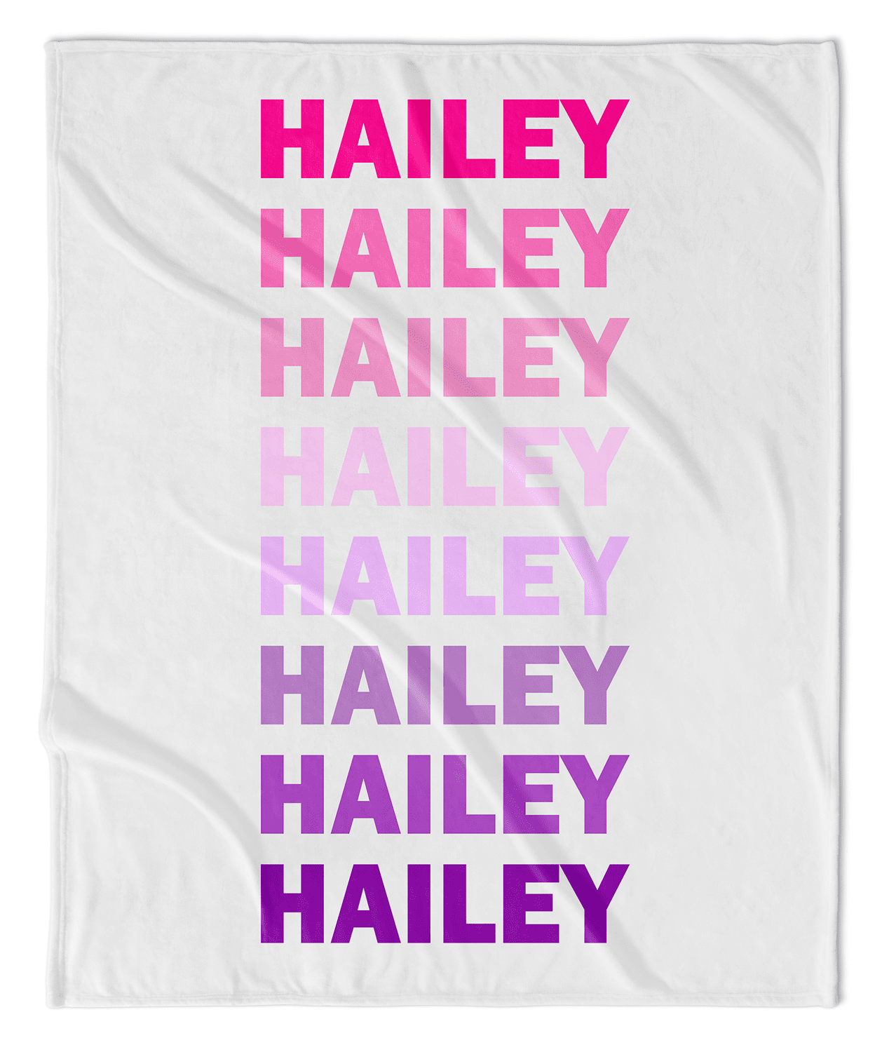 LISTED NAME PERSONALIZED BLANKET- 2 TONE PINK/PURPLE