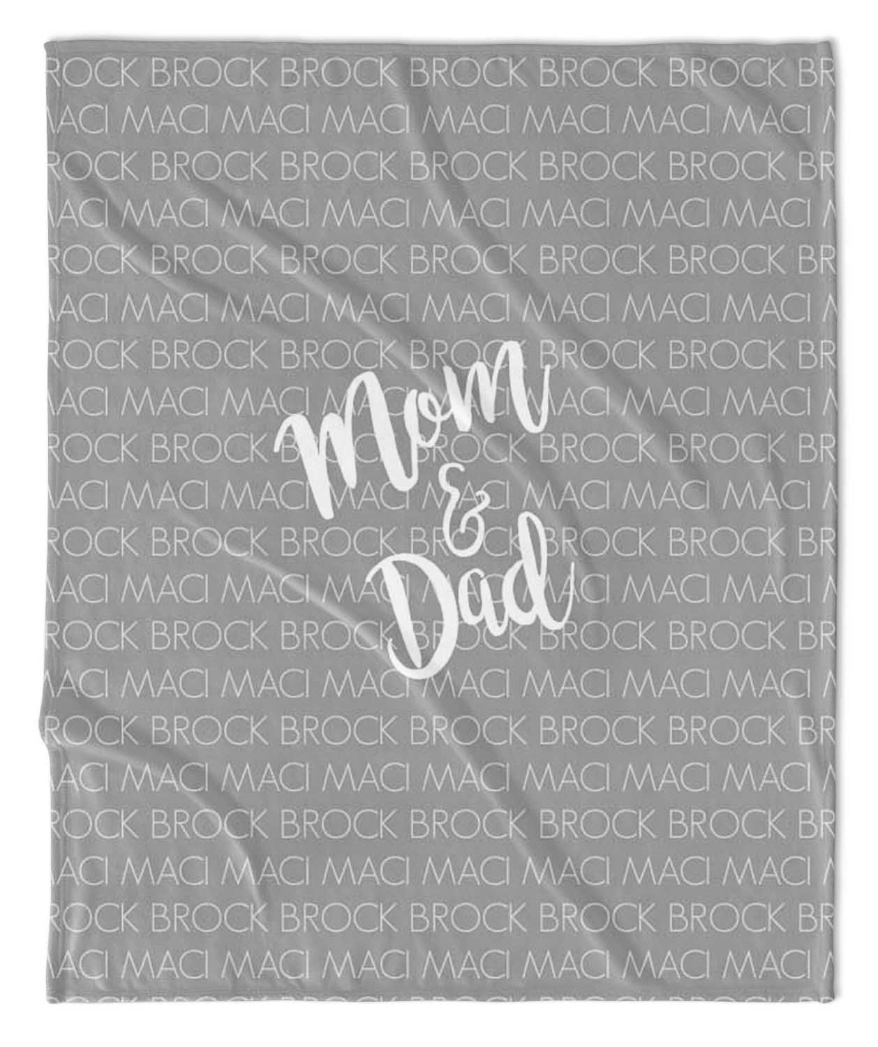 GRANDPARENT DUO + GRANDKIDS FAMILY THROW BLANKET