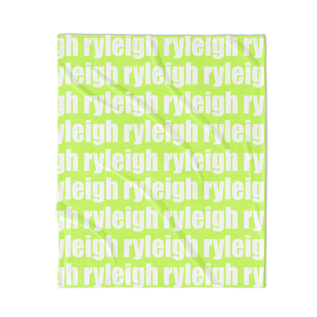 PERSONALIZED NAME BLANKET - BOLD FONT - TROPICAL CITRON