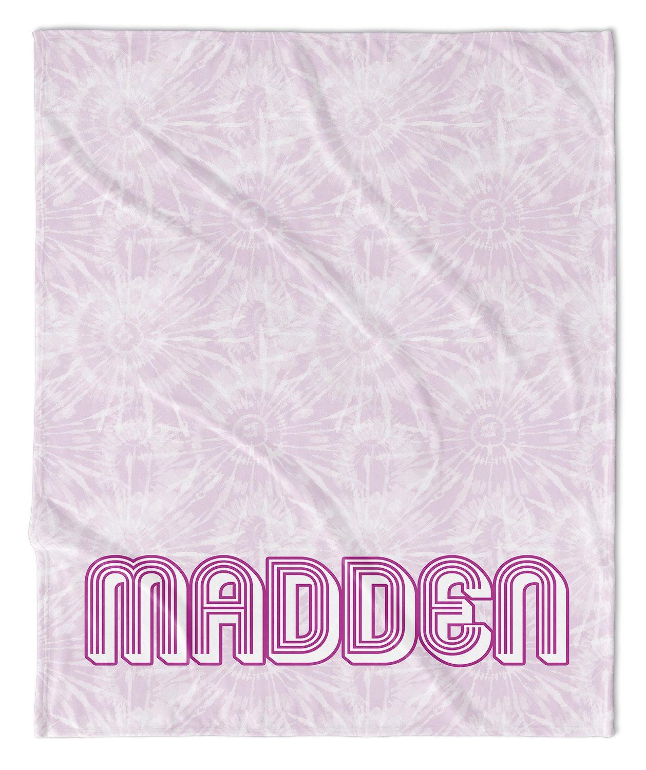 RETRO SPLATTER TIE DYE MODERN PERSONALIZED BLANKET - PINK