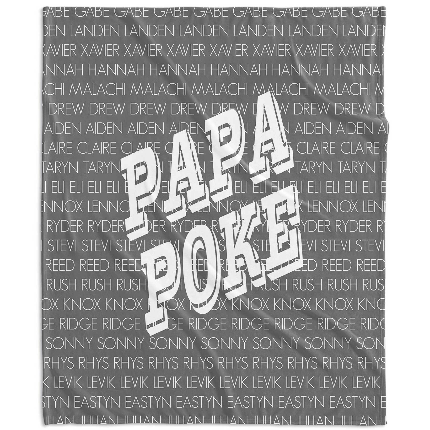 GRANDPA / DAD + GRANDKIDS THROW BLANKET