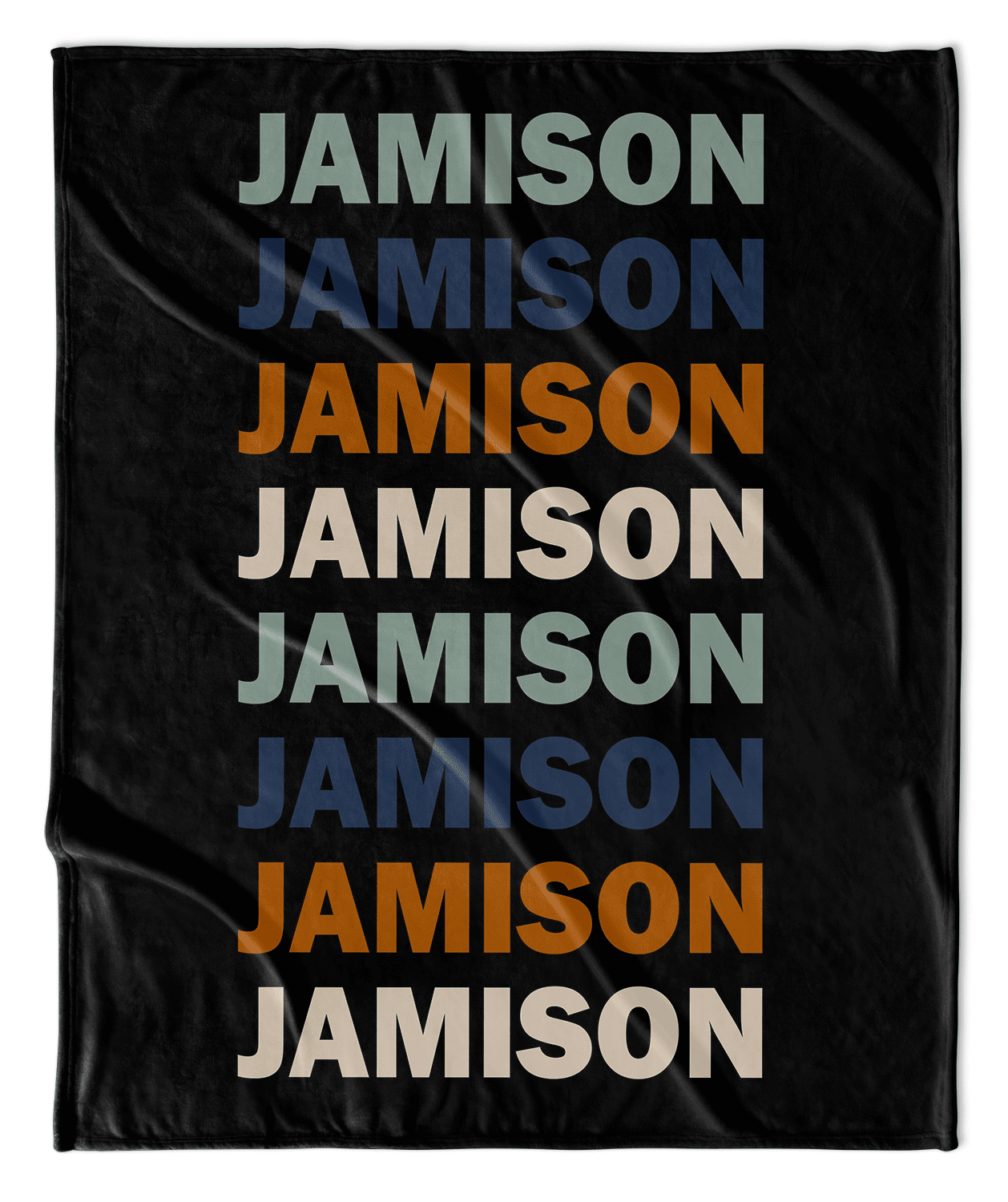 LISTED NAME PERSONALIZED BLANKET- BOY MUTED