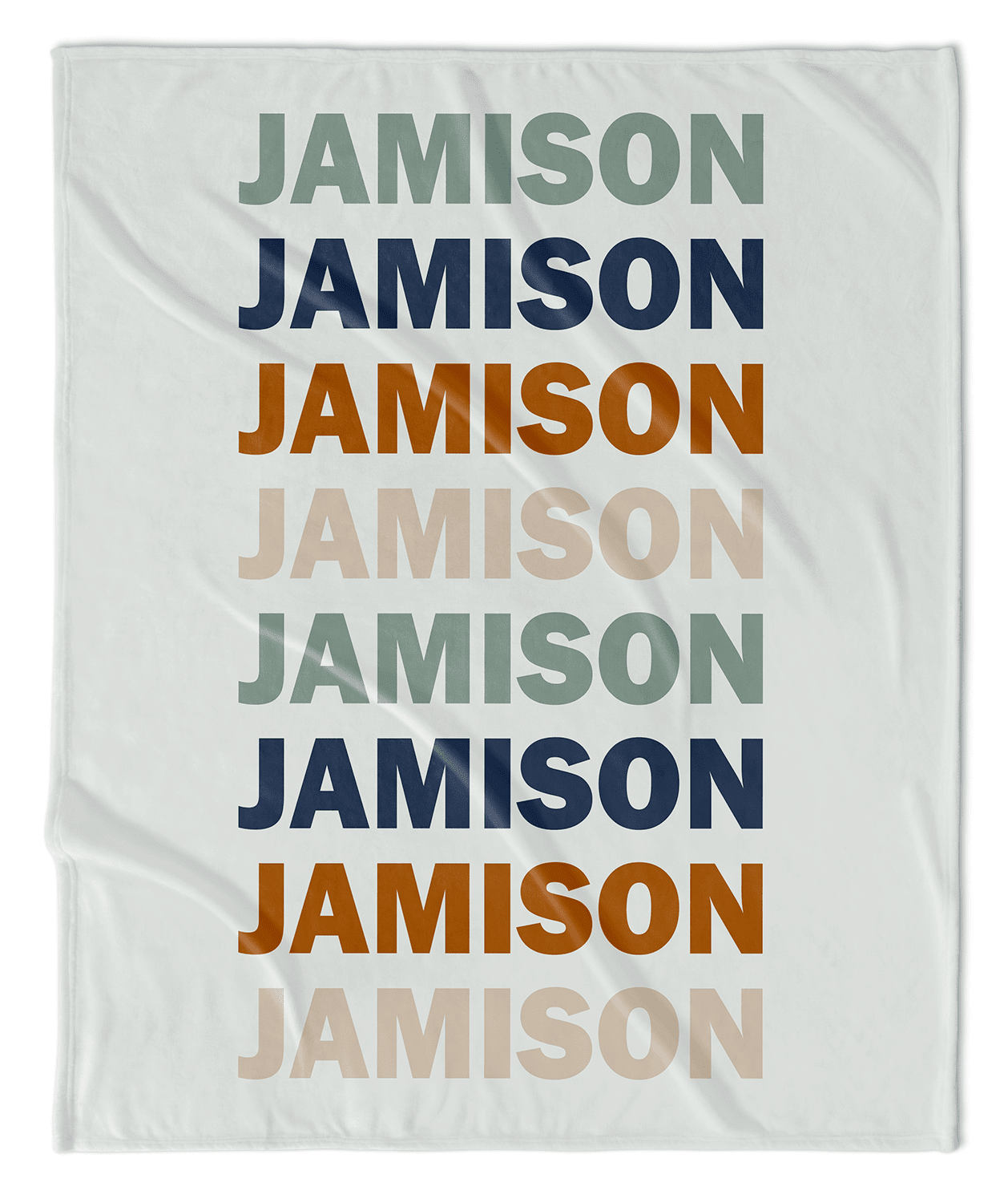 LISTED NAME PERSONALIZED BLANKET- BOY MUTED