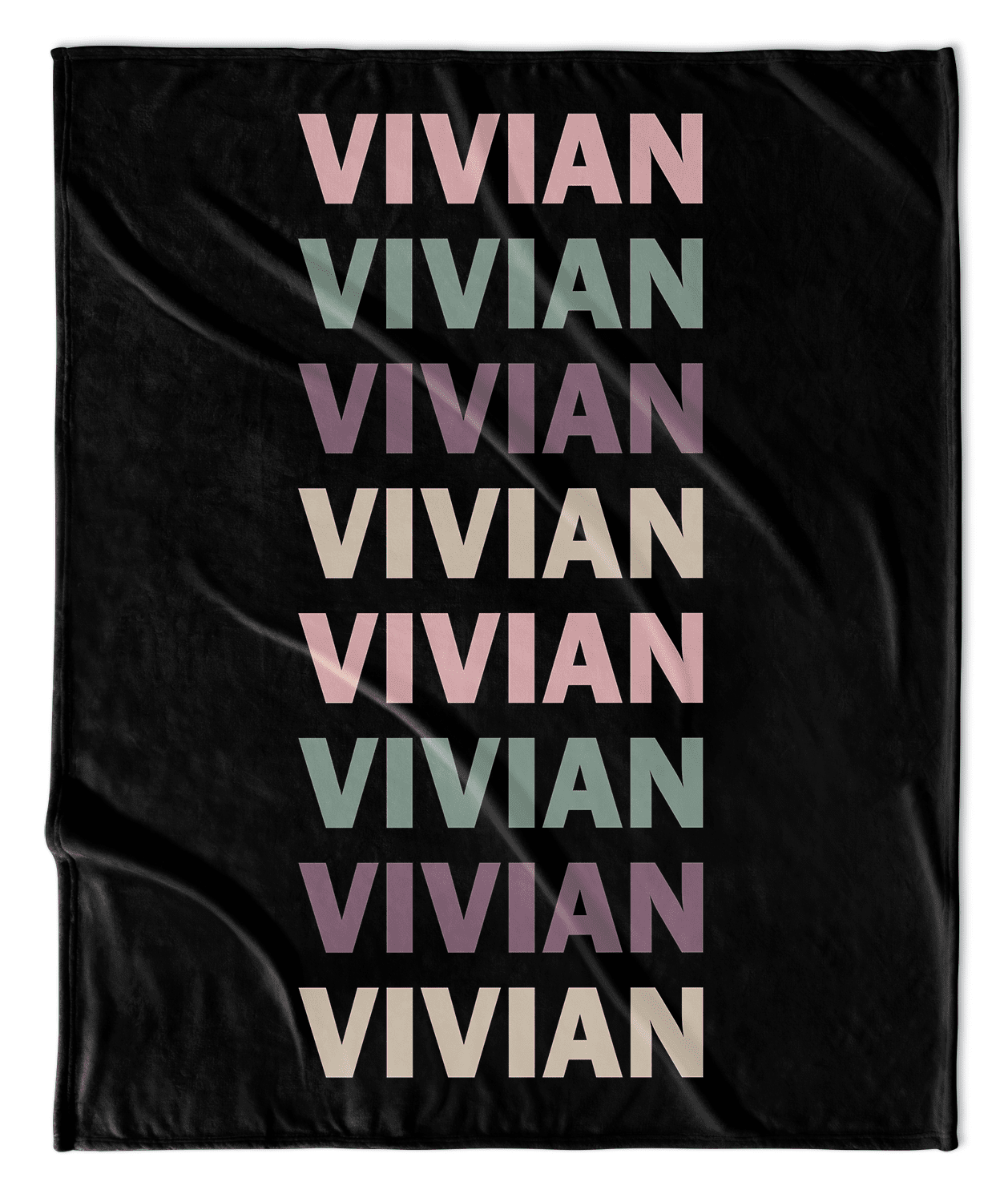 LIST NAME PERSONALIZED BLANKET- GIRL MUTED