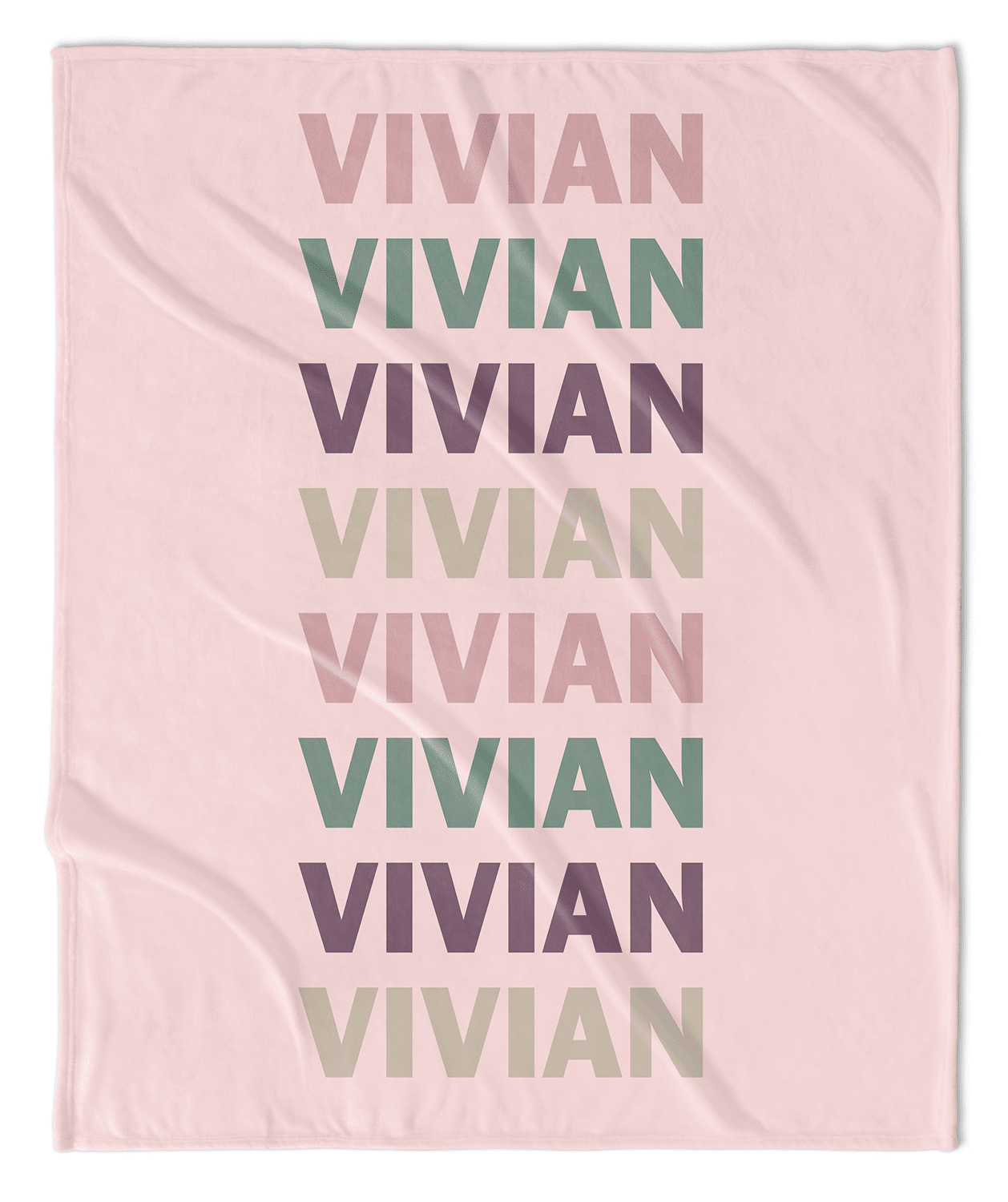 LIST NAME PERSONALIZED BLANKET- GIRL MUTED
