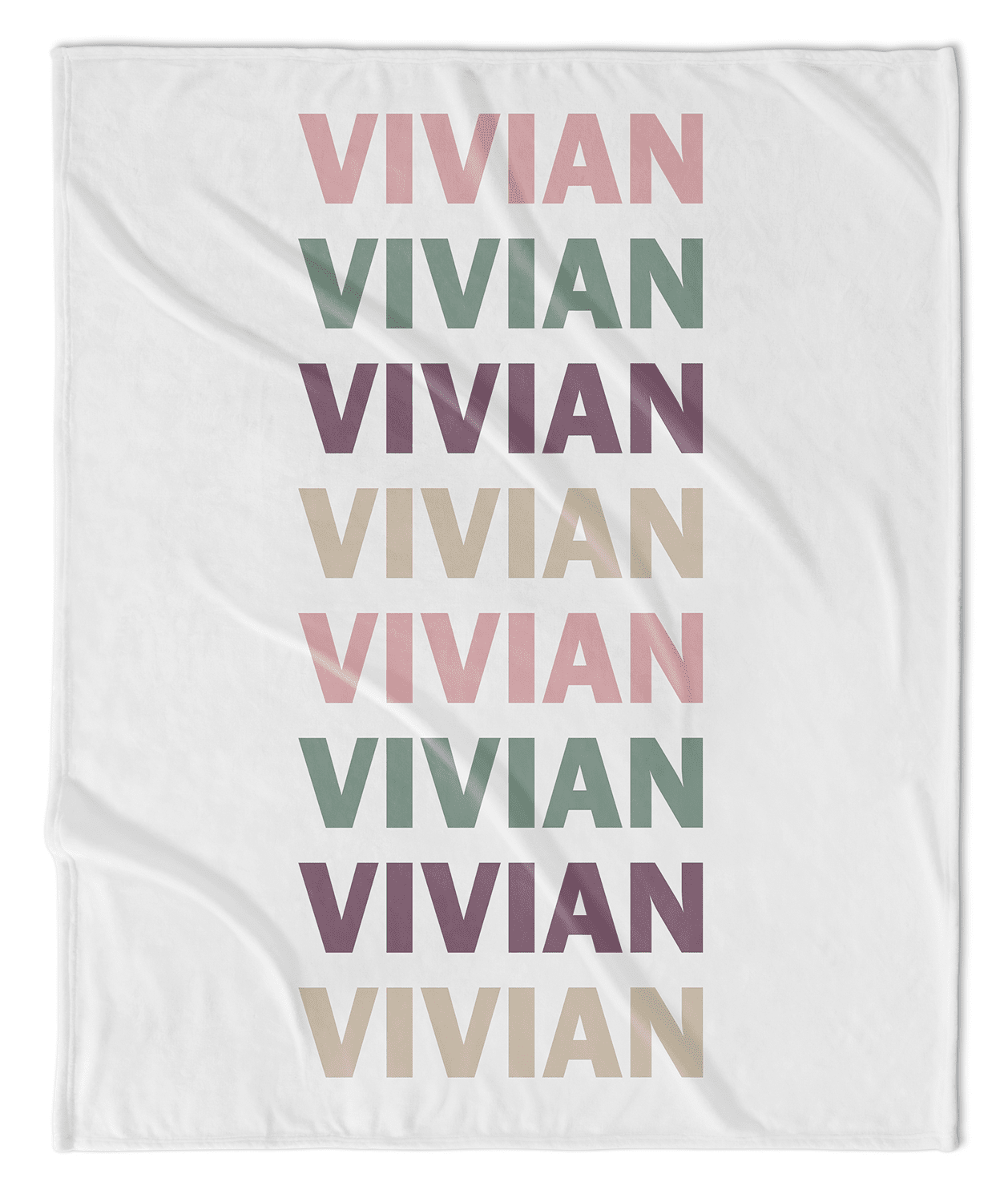LIST NAME PERSONALIZED BLANKET- GIRL MUTED