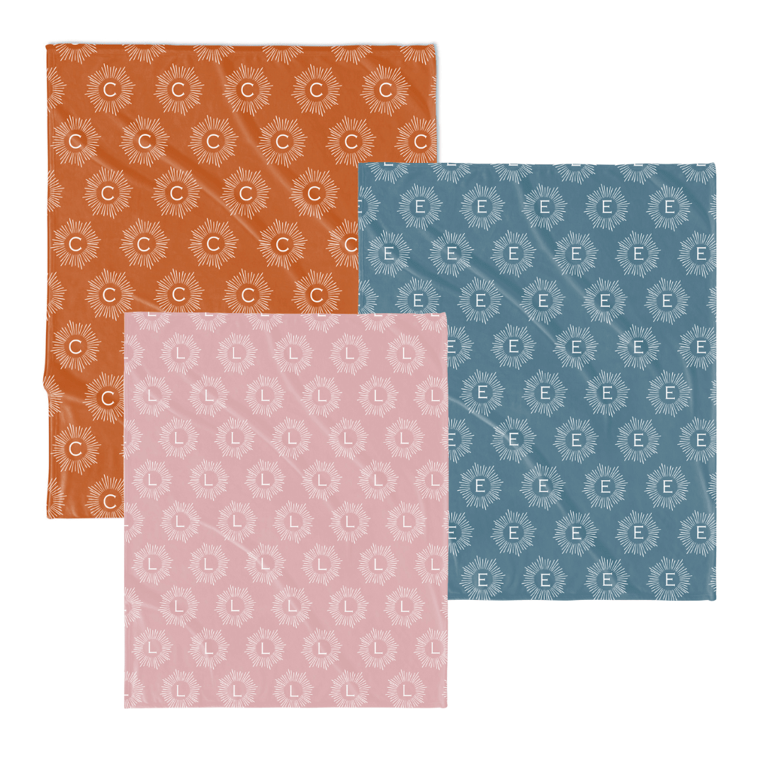H3 X HB Sunburst Monogram Blanket