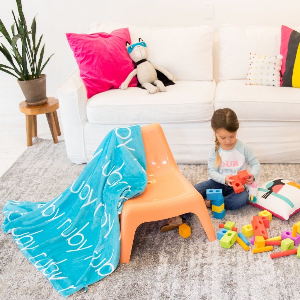 PERSONALIZED NAME BLANKET - LIGHT (ALL COLOR OPTIONS)