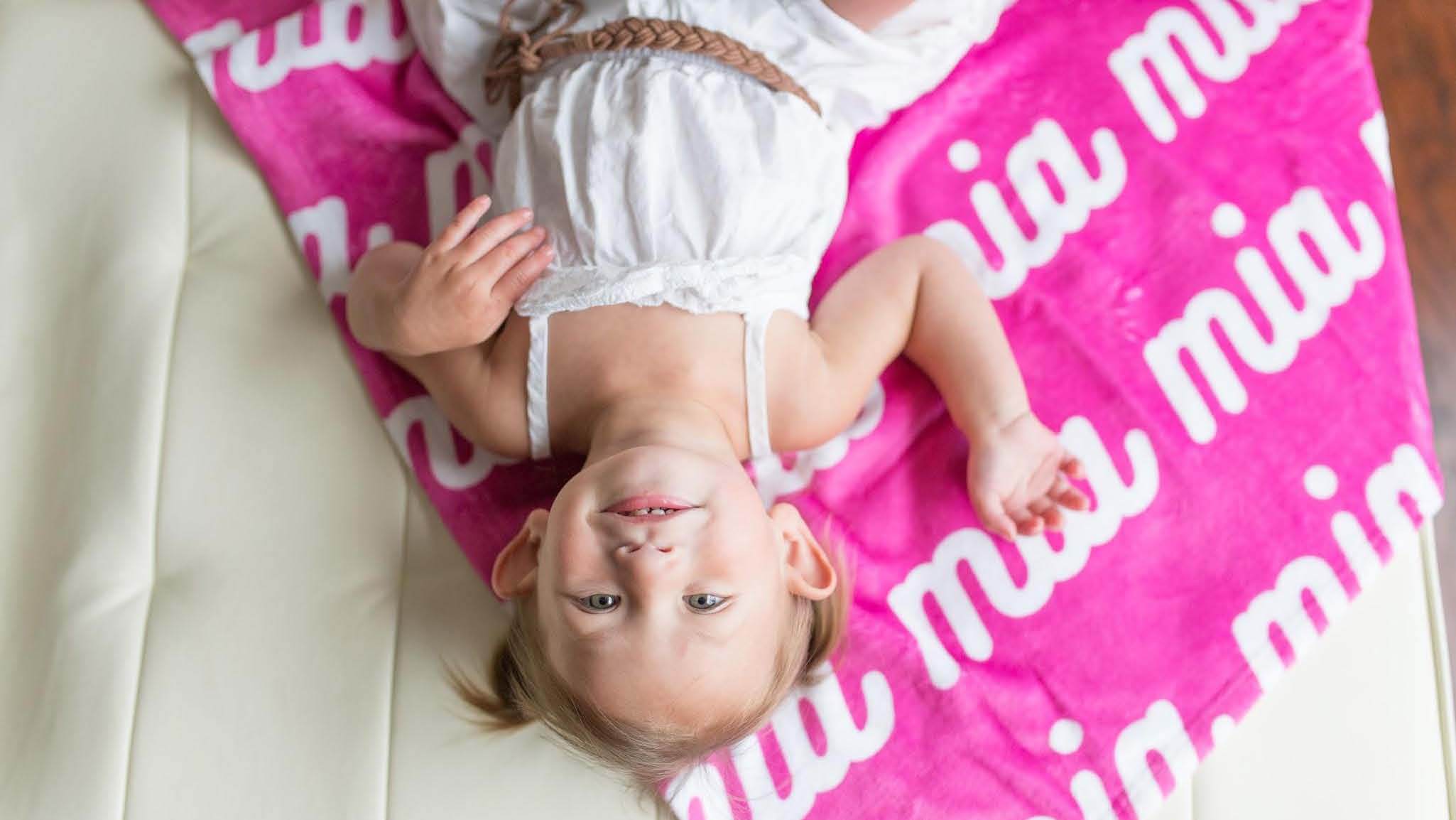 PERSONALIZED NAME BLANKET - RETRO CURSIVE (ALL COLOR OPTIONS)