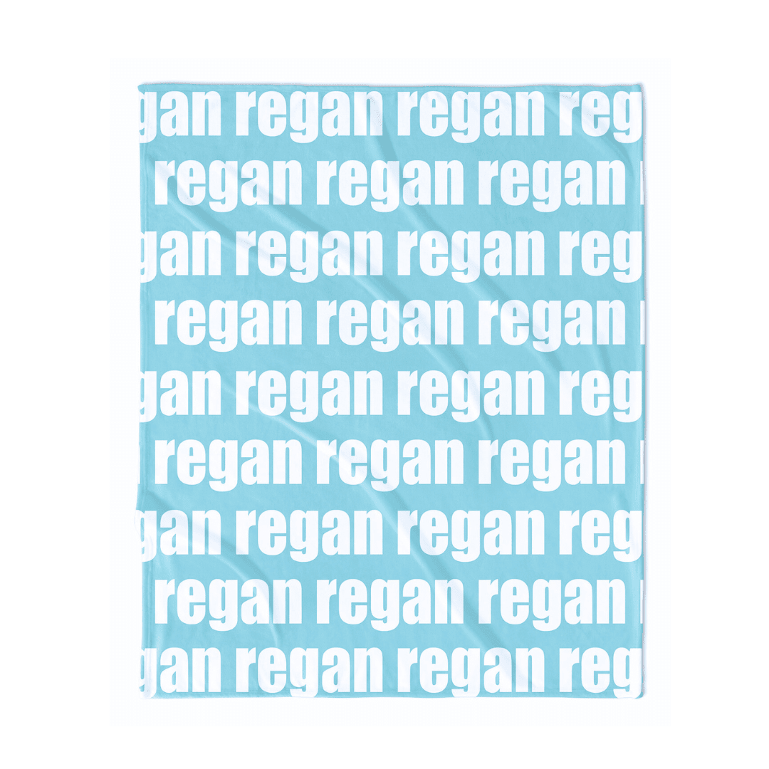 PERSONALIZED NAME BLANKET - BOLD FONT - TROPICAL BLUE