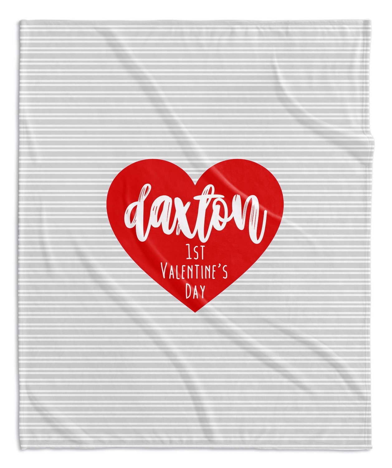 STRIPED MY FIRST VALENTINE'S DAY BLANKET