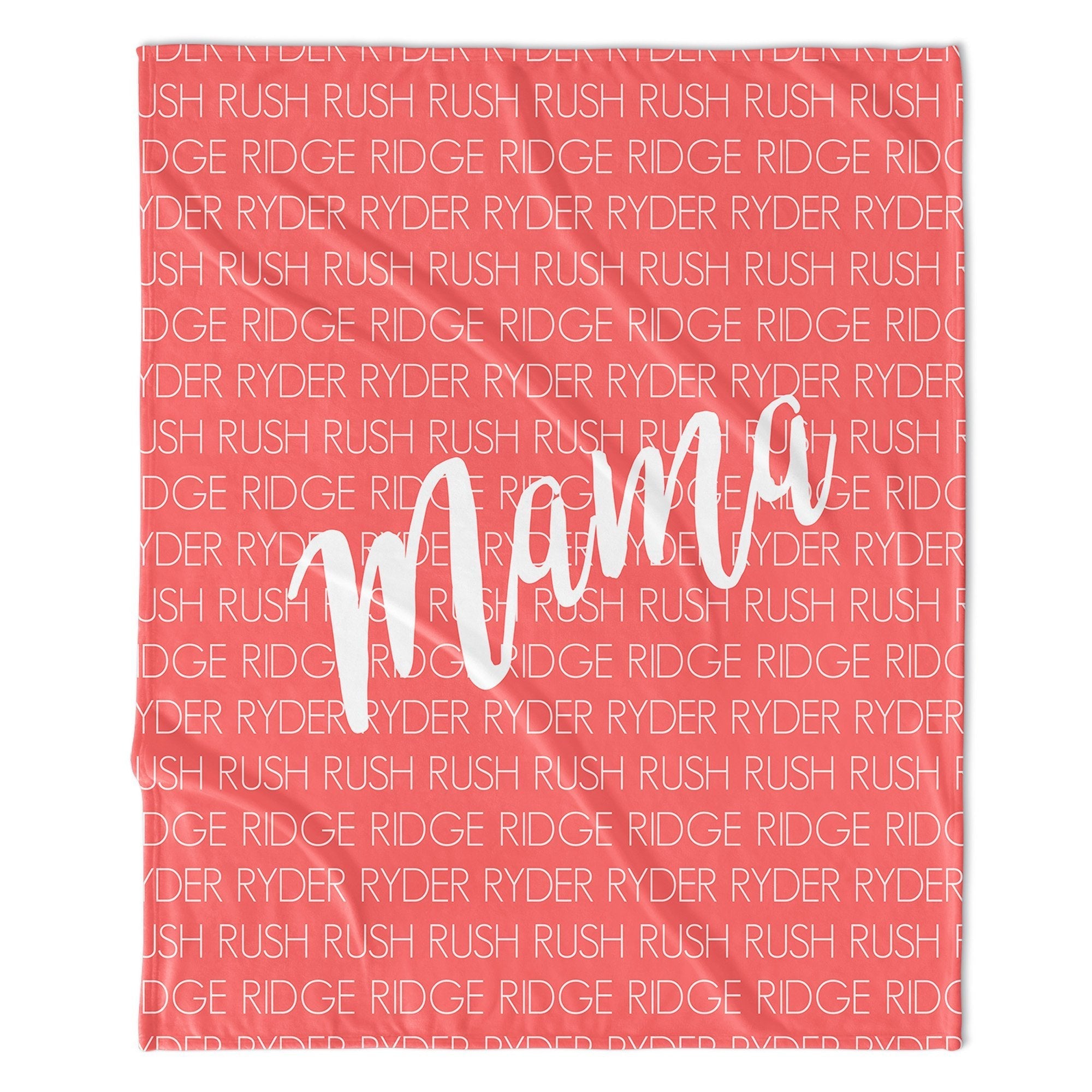 FAMILY NAMES PERSONALIZED THROW BLANKET