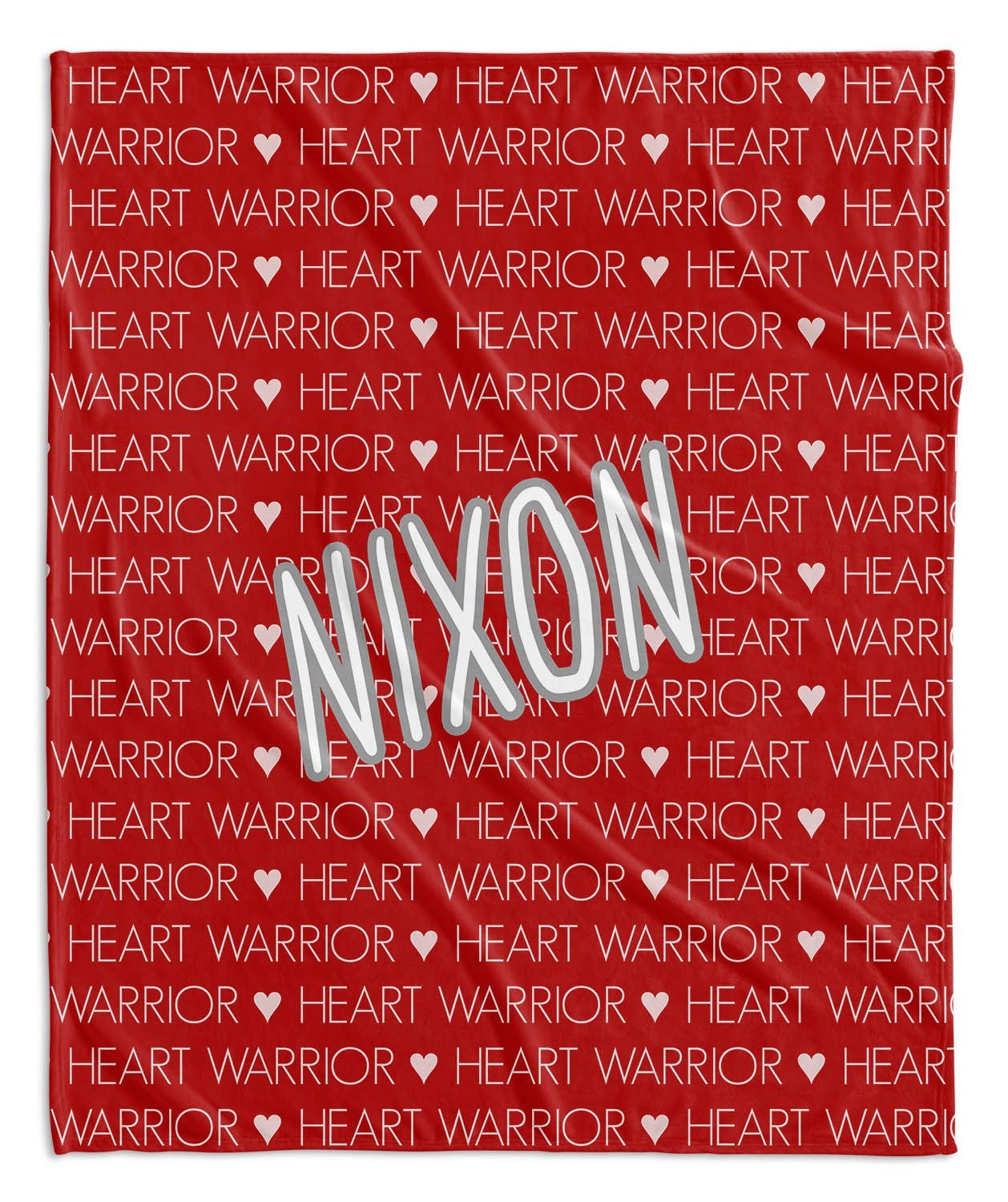 HEART WARRIOR PERSONALIZED BLANKET