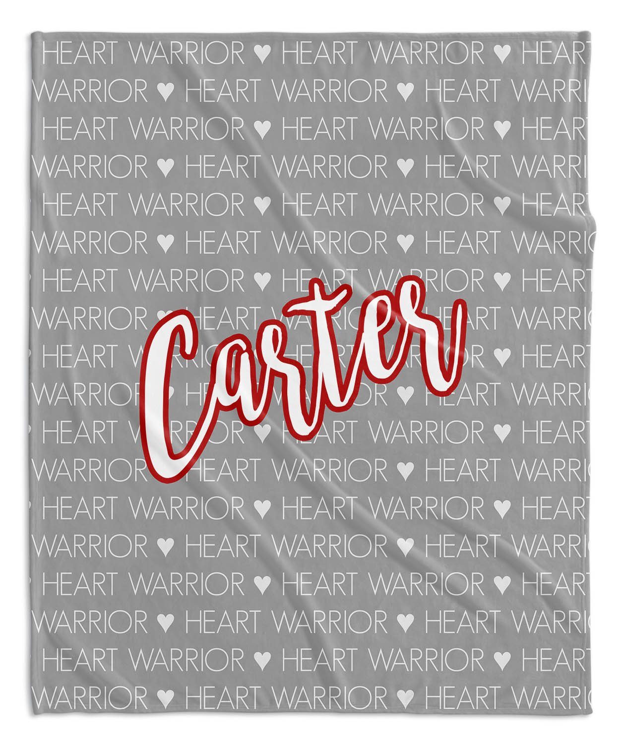 HEART WARRIOR PERSONALIZED BLANKET