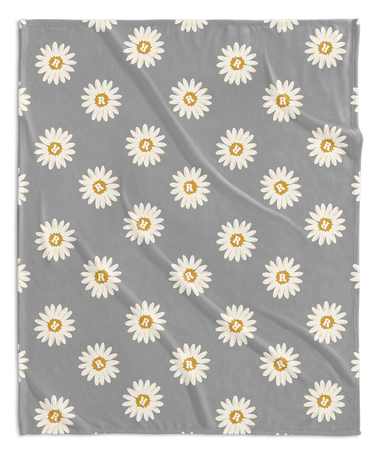H3 X HB Happy Daisy Monogram Blanket
