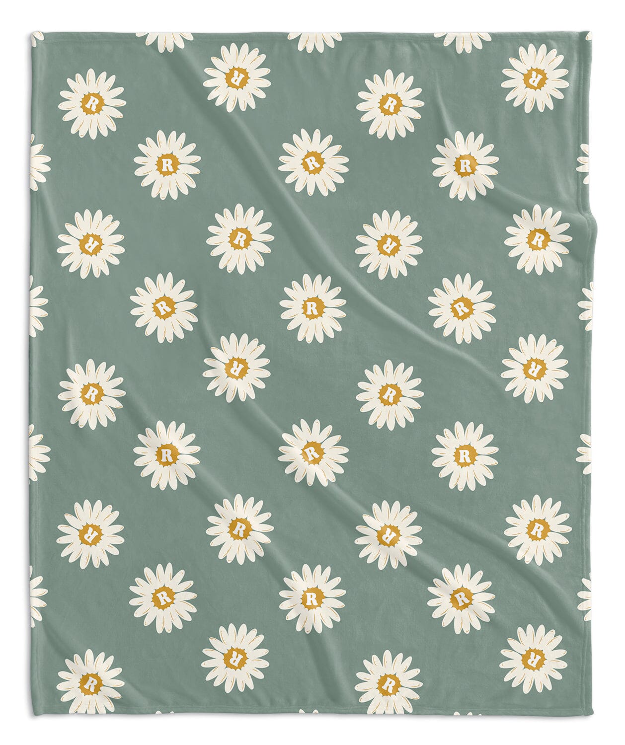 H3 X HB Happy Daisy Monogram Blanket