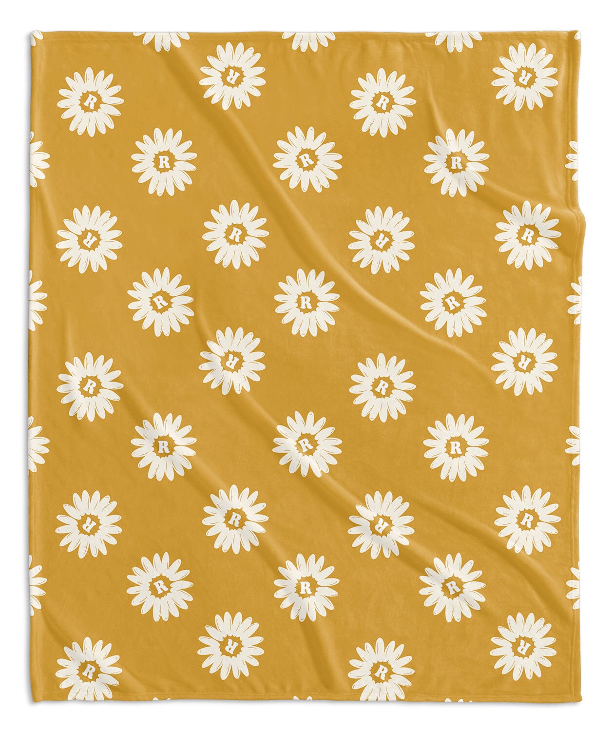 H3 X HB Happy Daisy Monogram Blanket