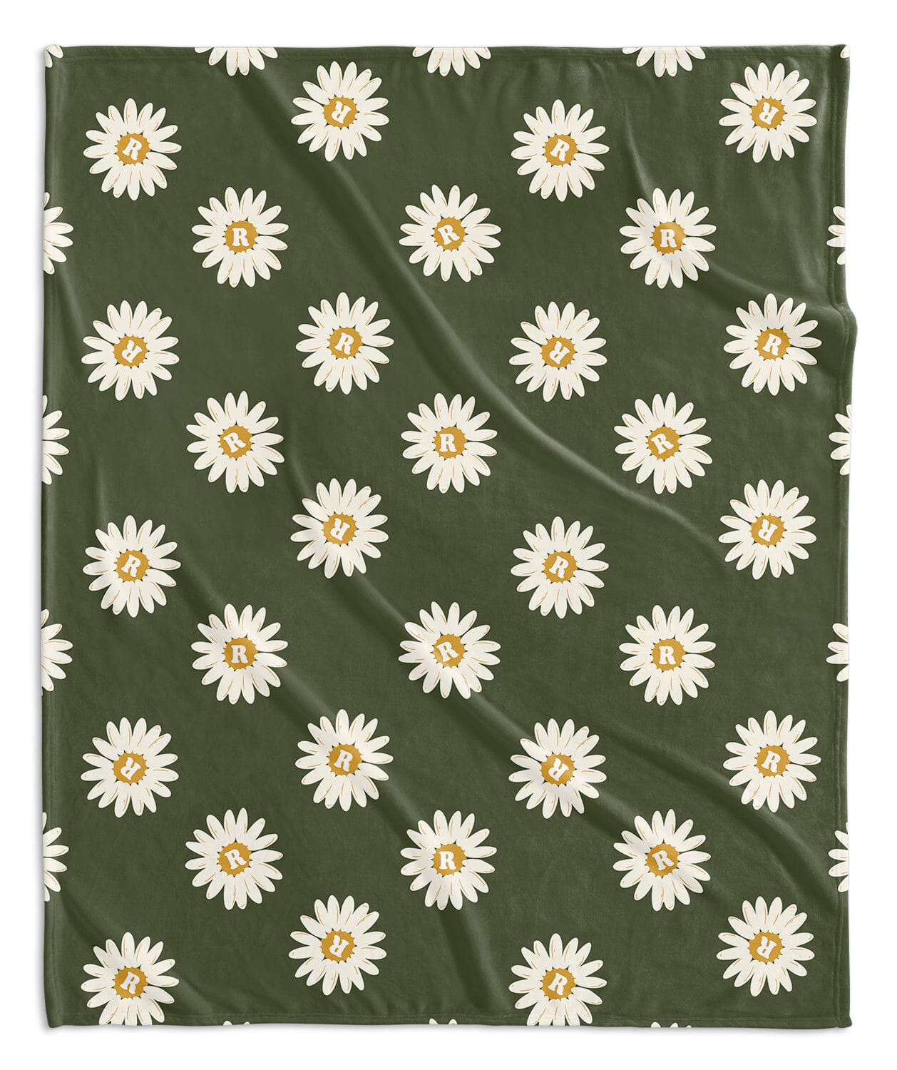 H3 X HB Happy Daisy Monogram Blanket