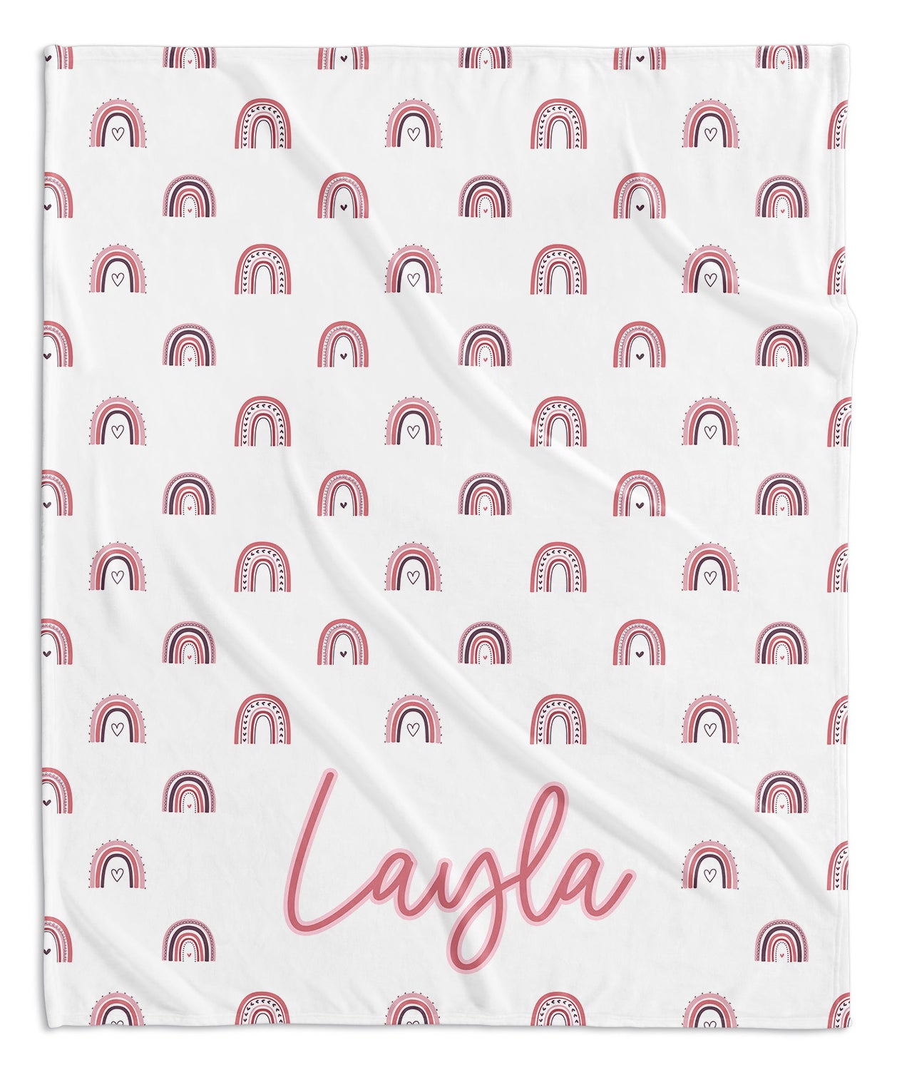 HEART RAINBOW- PERSONALIZED BLANKET