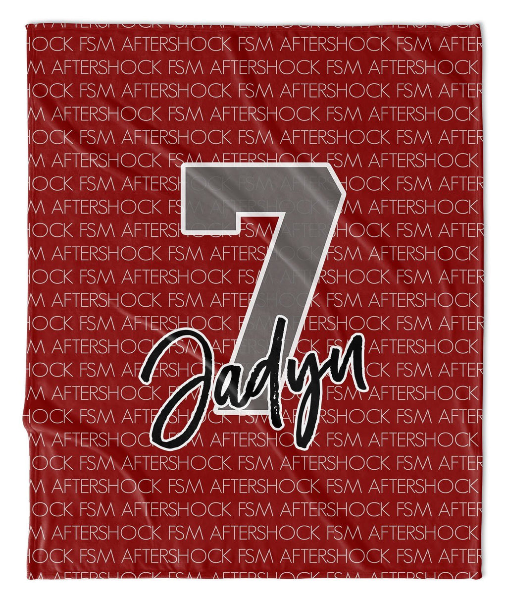 PERSONALIZED LARGE NUMBER TEAM BLANKET