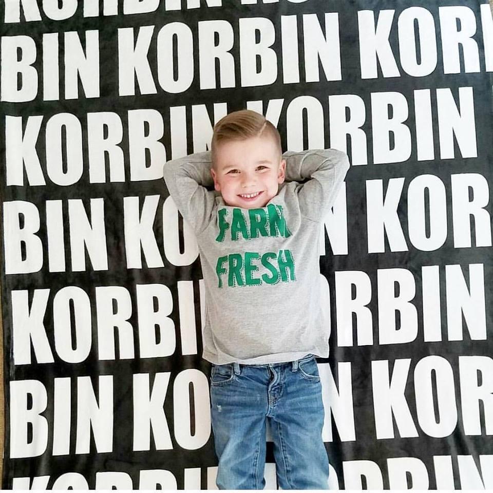 PERSONALIZED NAME BLANKET - BOLD (ALL COLOR OPTIONS)