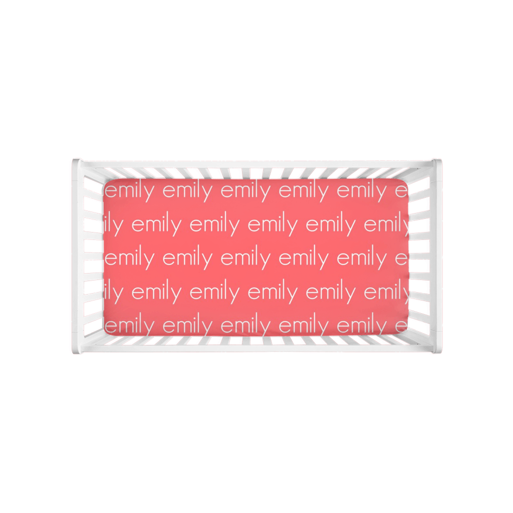 PERSONALIZED MODERN REPEAT CRIB SHEET - LIGHT