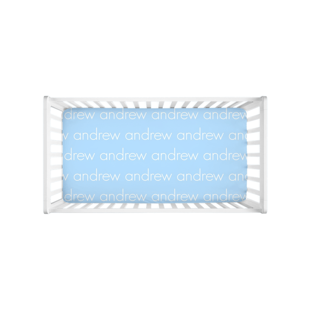 PERSONALIZED MODERN REPEAT CRIB SHEET - LIGHT