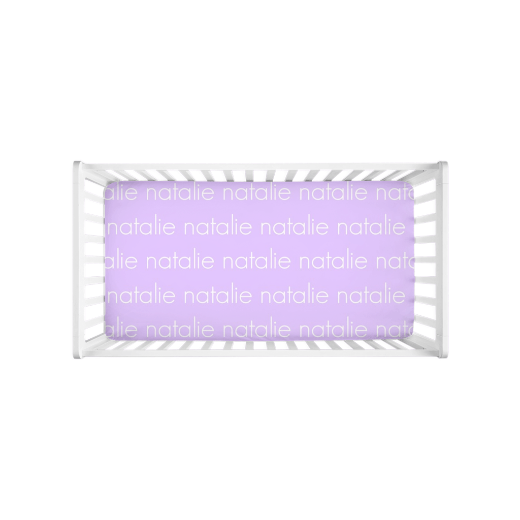 PERSONALIZED MODERN REPEAT CRIB SHEET - LIGHT