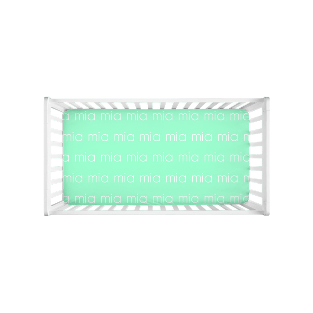 PERSONALIZED MODERN REPEAT CRIB SHEET - LIGHT