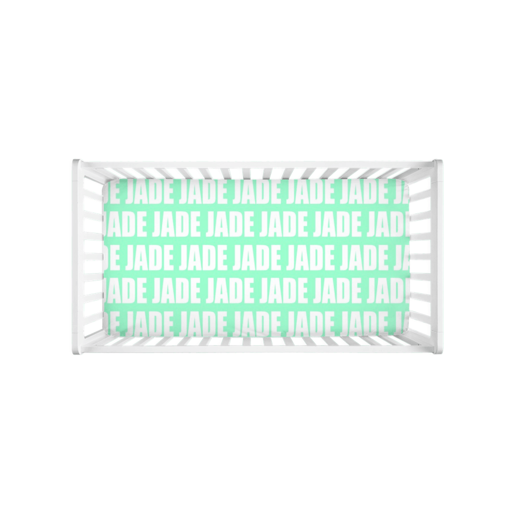 PERSONALIZED MODERN REPEAT CRIB SHEET - BOLD