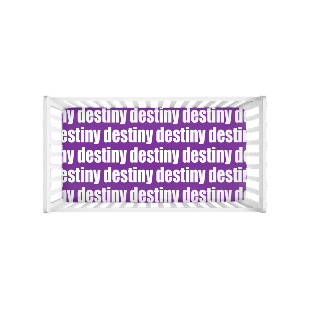 PERSONALIZED MODERN REPEAT CRIB SHEET - BOLD