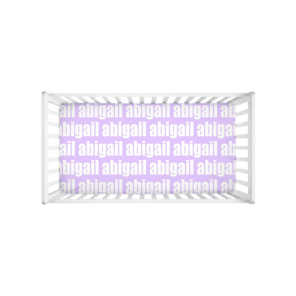 PERSONALIZED MODERN REPEAT CRIB SHEET - BOLD
